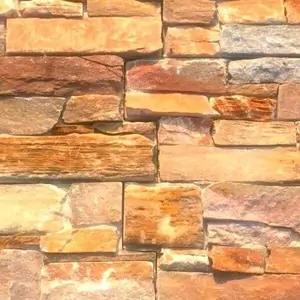 Rustic Mica Stacked Stone Walling