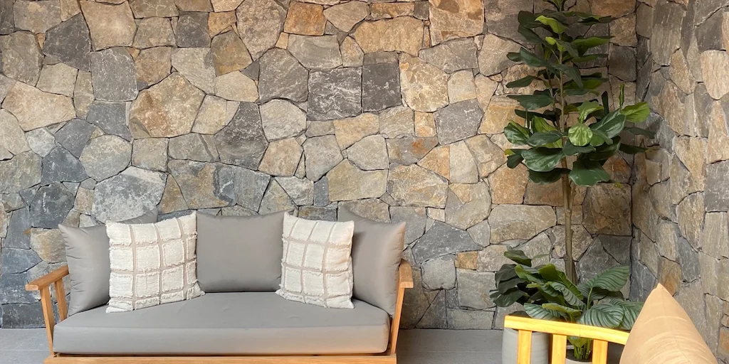 Transform your outdoor space with Natural Stone Wall Cladding Create a beautiful and durable look!