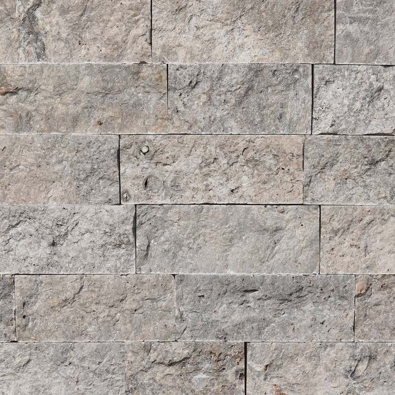 Silver Travertine Stacked Stone