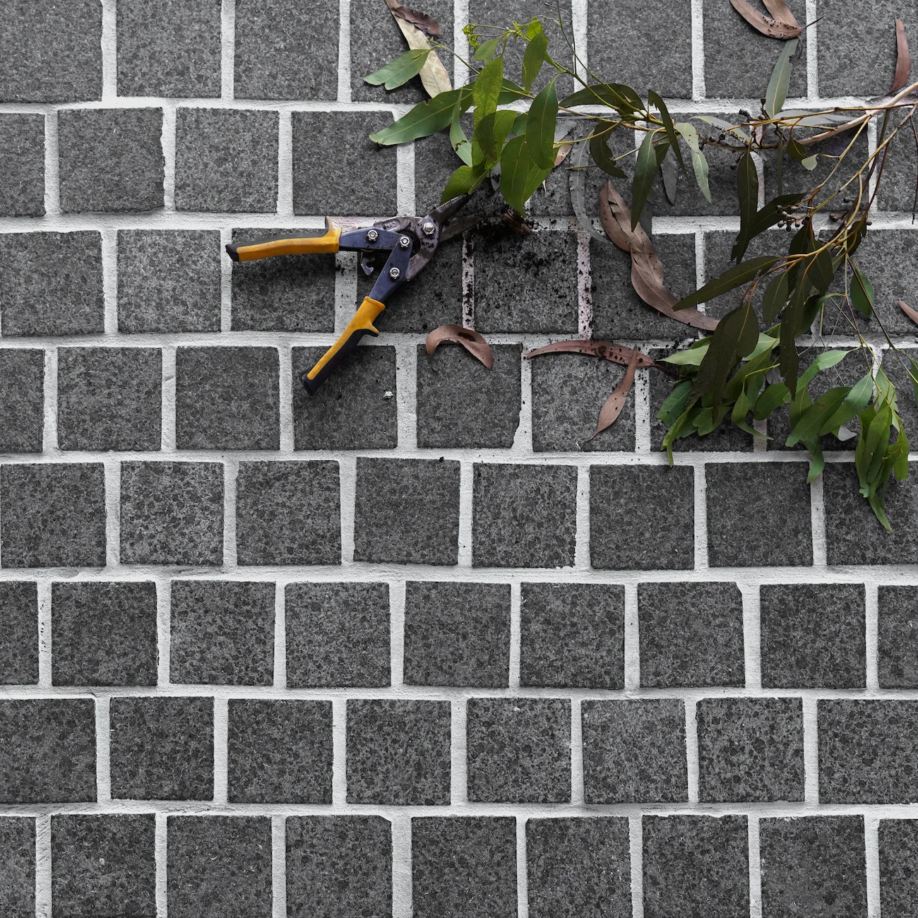 Raven Black Granite Mesh Back Cobblestone