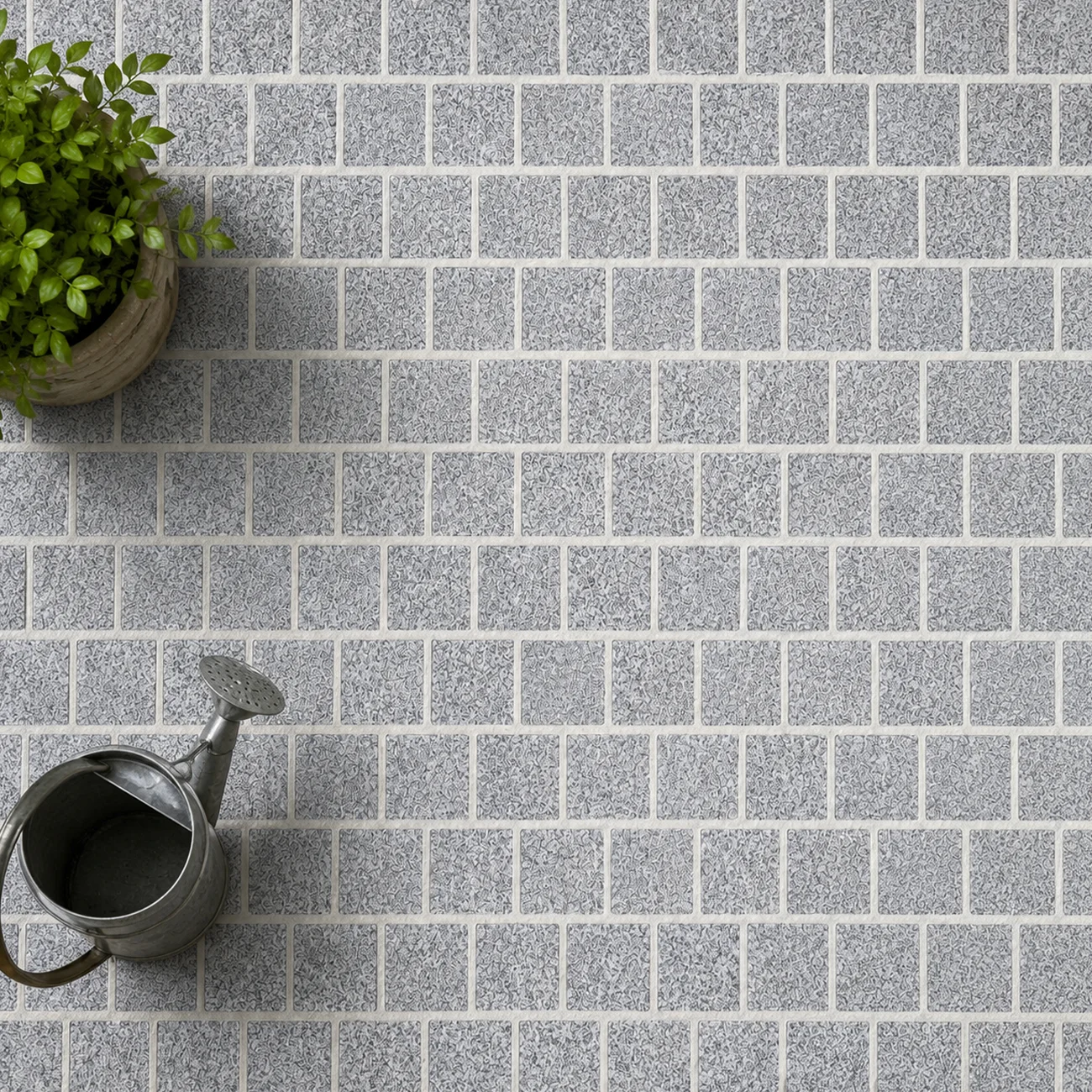 Silver Grey Granite Mesh Back Cobblestone