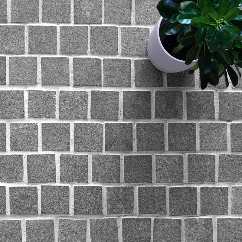 Sesame Grey Granite Mesh Back Cobblestone