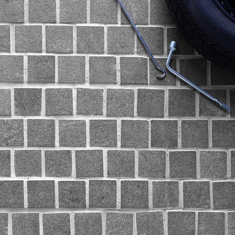 Sesame Grey Granite Mesh Back Cobblestone