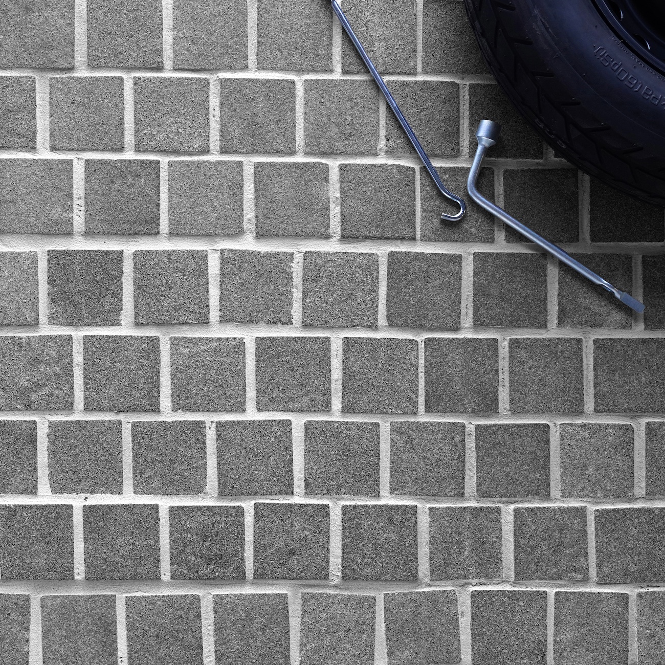 Sesame Grey Granite Mesh Back Cobblestone