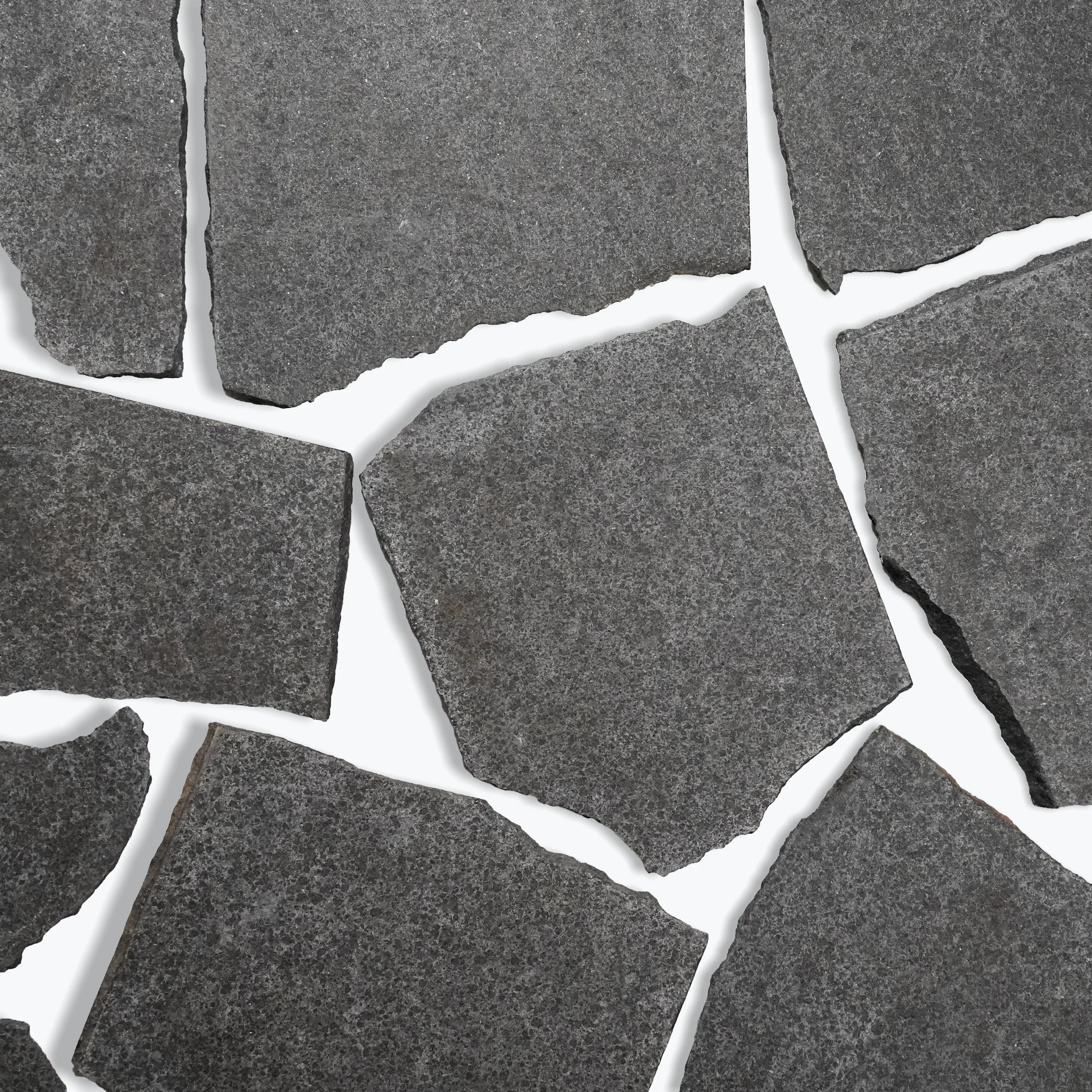 Raven Black Granite Crazy Pavers / Flagstones